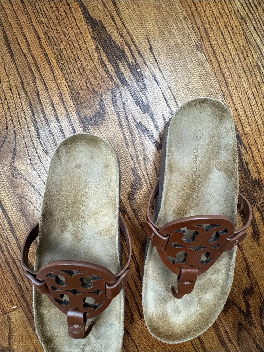 Tory Burch Miller Cloud Thong Sandals Brown Women’s 9